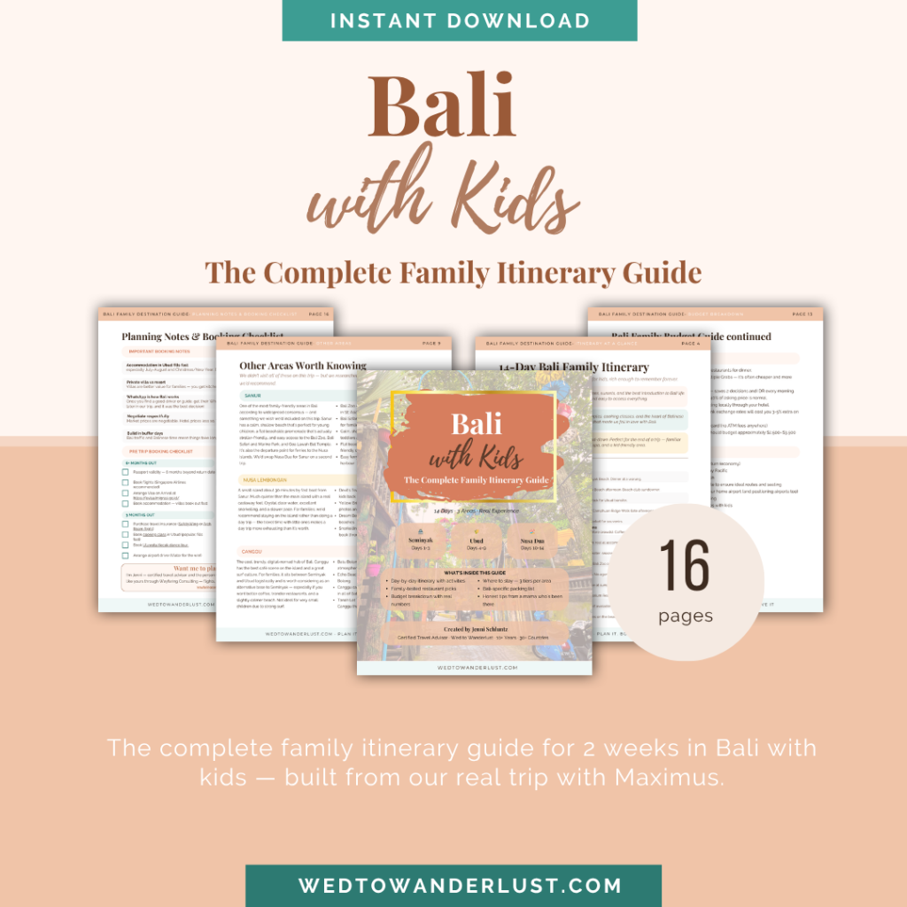 Bali Family Itinerary Guide mockup