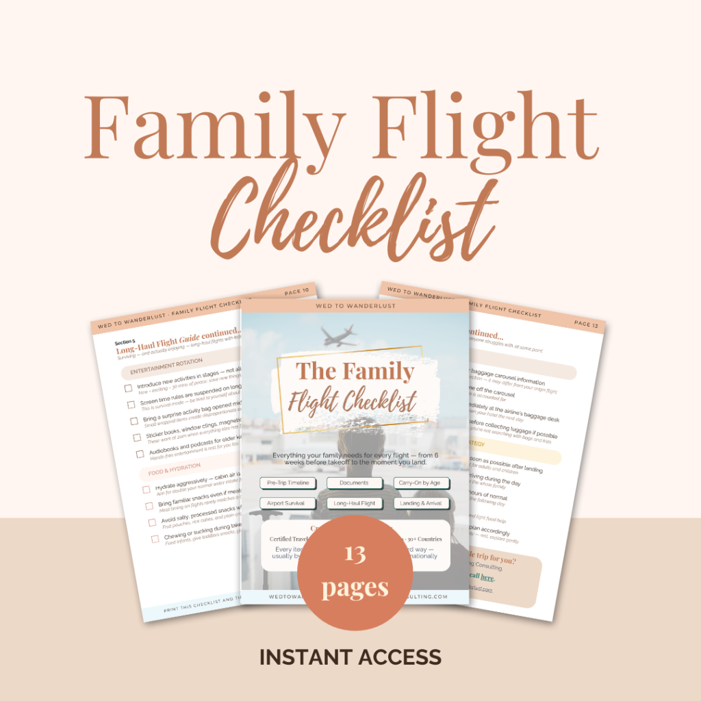 Family Flight Checklist mockup